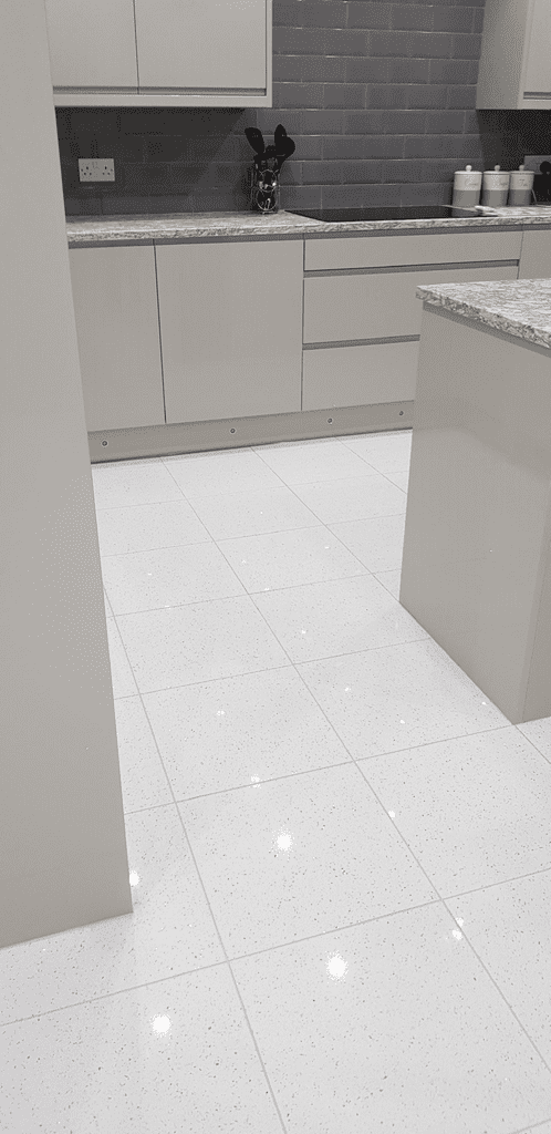 White Quartz Stardust Sparkle, Quartz Floor Tiles Grey